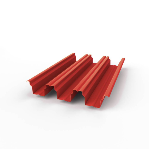Профнастил оцинкованный с полимерным покрытием полиэстер Н114 buildstor 0,9х646мм RAL 3028 Красный