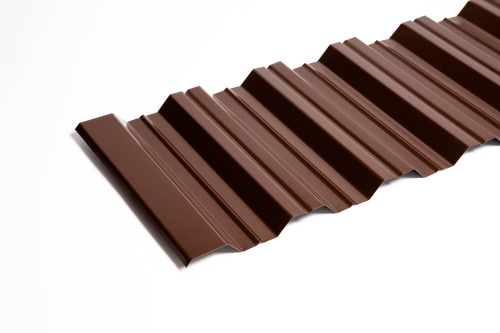 Профнастил оцинкованный с полимерным покрытием полиэстер НС35 buildstor 0,4х1060мм RAL 8017 Шоколадно-коричневый фото 2