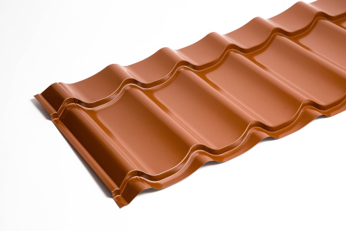 Металлочерепица Монтеррей классик оцинкованная с полимерным покрытием 0.4x1180мм  RAL 9003 фото 10