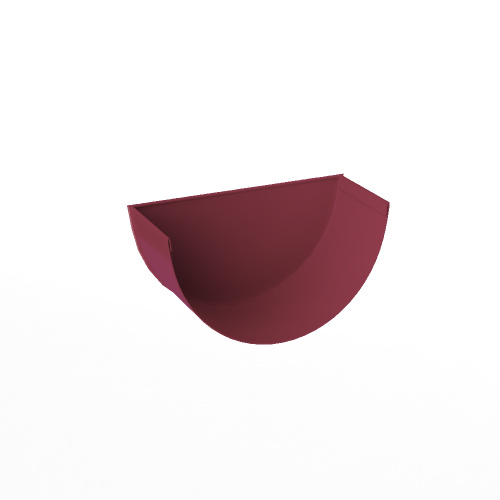 Заглушка желоба водосточного оцинкованная порошок ф120мм RAL 4002 Заглушка желоба водосточного оцинкованная порошок ф120мм RAL 4002