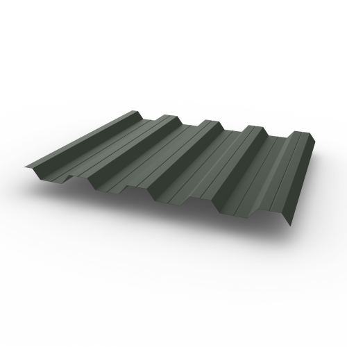 Профнастил НС44 (RAL 7009) 0,5х1047мм оцинкованный, с полимерным покрытием (Полиэстер)