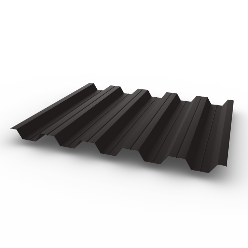 Профнастил НС35 - 0,7 - RAL 8019 оцинкованный, с полимерным покрытием (Полиэстер)