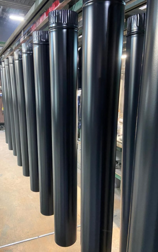 Труба водосточная оцинкованная порошок ф220х1250мм RAL 9011 Труба водосточная оцинкованная порошок ф220х1250мм RAL 9011