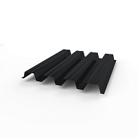 Профнастил оцинкованный с полимерным покрытием полиэстер Н57 buildstor 0,65х801мм RAL 9017 Транспортный чёрный