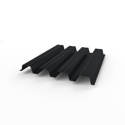 Профнастил оцинкованный с полимерным покрытием полиэстер Н57 buildstor 0,65х801мм RAL 9017 Транспортный чёрный