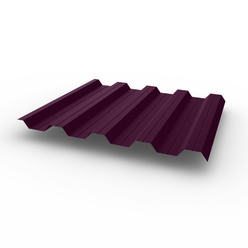 Профнастил НС44 (RAL 4007) 0,4х1047мм оцинкованный, с полимерным покрытием (Полиэстер)