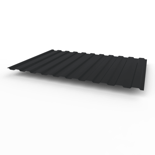 Профнастил оцинкованный с полимерным покрытием полиэстер С8 buildstor 0,35х1180мм RAL 9005 Чёрный янтарь