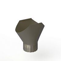 Воронка желоба оцинкованная накладная порошок ф120мм RAL 7039