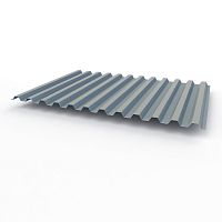 Профнастил оцинкованный с полимерным покрытием полиэстер С21 buildstor 0,6х1051мм RAL 9006 Бело-алюминиевый