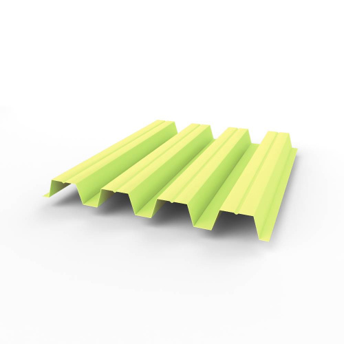 Профнастил оцинкованный с полимерным покрытием полиэстер Н57 buildstor 0,65х801мм RAL 1026 Люминесцентный жёлтый Профнастил оцинкованный с полимерным покрытием полиэстер Н57 buildstor 0,65х801мм RAL 1026 Люминесцентный жёлтый