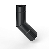 Колено водосточное оцинкованное порошок ф120мм RAL 9004