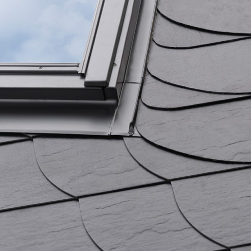 Оклад для одиночной установки Velux EDS CK04 2000 для плоских кровель до 16мм (с BDX 2000) 55*98см RAL 7043 (серый)