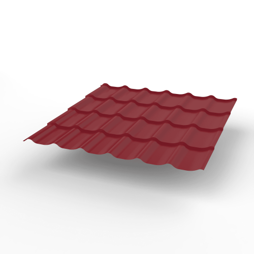 Металлочерепица Монтеррей классик оцинкованная с полимерным покрытием 0.4x1180мм RAL 3009 фото 2 Металлочерепица Монтеррей классик оцинкованная с полимерным покрытием 0.4x1180мм RAL 3009 фото 2