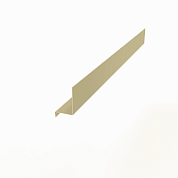 Планка примыкания боковая оцинкованная с порошковым покрытием 0,45мм ширина более 625 мм RAL 1014