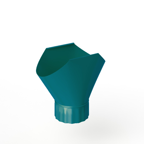 Воронка желоба оцинкованная накладная порошок ф150мм RAL 5021