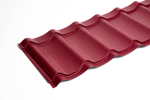 Металлочерепица Монтеррей классик оцинкованная с полимерным покрытием 0.4x1180мм  RAL 3005 фото 10