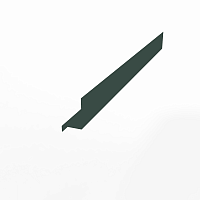 Планка примыкания боковая оцинкованная с порошковым покрытием 0,45мм ширина менее 625 мм RAL 6005