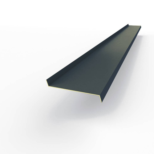 Отлив оконный оцинкованный c порошковым покрытием 1,2мм ширина более 625 мм RAL 5008