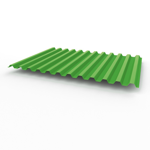Профнастил оцинкованный с полимерным покрытием полиэстер С21 buildstor 0,5х1051мм RAL 6018 Желто-зелёный Профнастил оцинкованный с полимерным покрытием полиэстер С21 buildstor 0,5х1051мм RAL 6018 Желто-зелёный