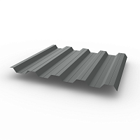 Профнастил НС44 (RAL 7037) 0,5х1047мм оцинкованный, с полимерным покрытием (Полиэстер)