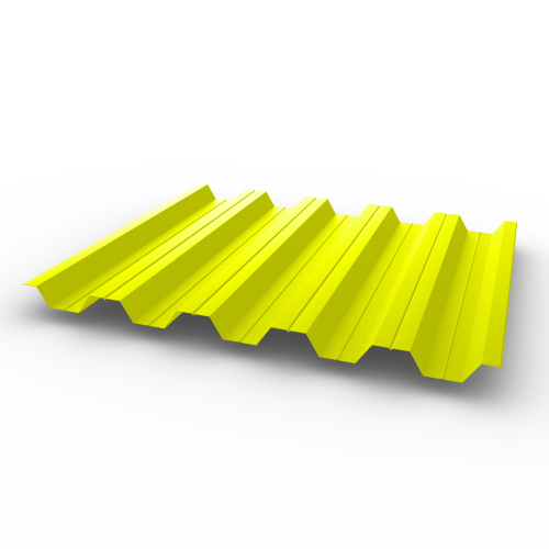 Профнастил НС35 - 0,7 - RAL 1026 оцинкованный, с полимерным покрытием (Полиэстер)