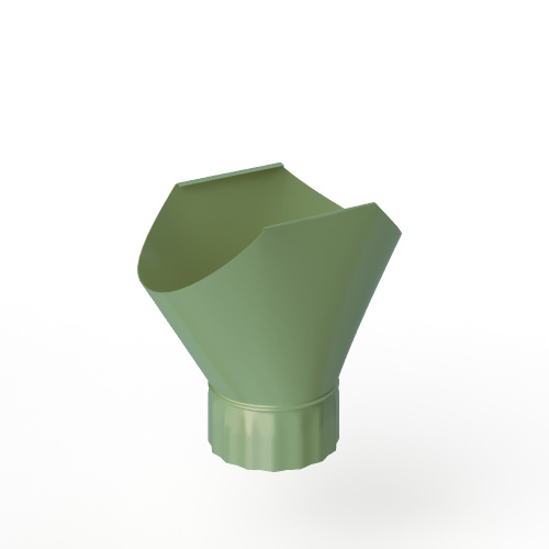 Воронка желоба оцинкованная накладная порошок ф220мм RAL 6021