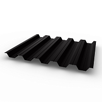 Профнастил НС35 - 0,6 - RAL 8022 оцинкованный, с полимерным покрытием (Полиэстер)