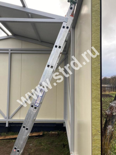 Стеновая трёхслойная сэндвич-панель 11 канавок 200мм 1190мм с видимым креплением минеральная вата Полиэстер ТермоСпецПанель фото 6