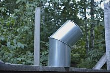 Колено сливное оцинкованное (отмёт) ф130мм