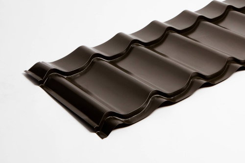 Металлочерепица Монтеррей классик оцинкованная с полимерным покрытием 0.5x1180мм  RAL 9003 фото 6