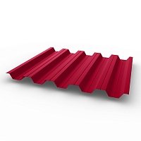 Профнастил НС35 - 0,5 - RAL 3027 оцинкованный, с полимерным покрытием (Полиэстер)