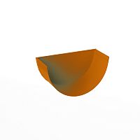 Заглушка желоба водосточного оцинкованная порошок ф120мм RAL 2000