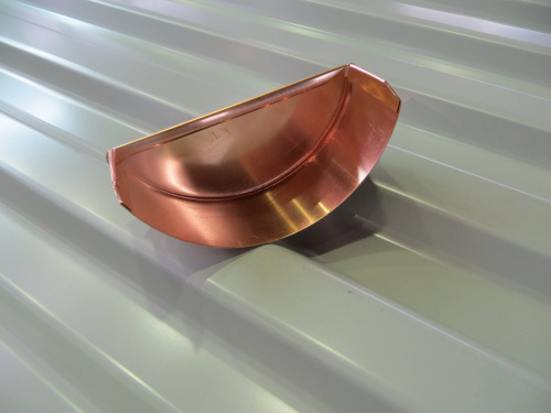 Заглушка желоба водосточного медная ф180мм