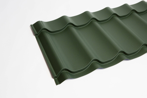Металлочерепица Монтеррей классик оцинкованная с полимерным покрытием 0.5x1180мм  RAL 6002 фото 5