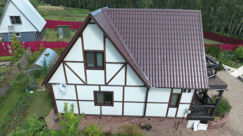 Металлочерепица Монтеррей классик оцинкованная с полимерным покрытием 0.5x1180мм  RAL 1018 фото 6