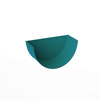 Заглушка желоба водосточного оцинкованная порошок ф120мм RAL 5018