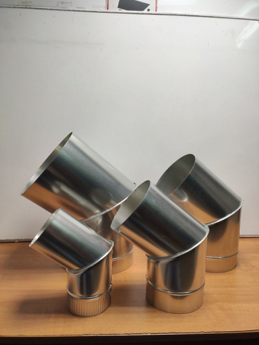 Колено сливное оцинкованное (отмёт) ф106мм фото 4