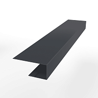 Планка завершающая оцинкованная с порошковым покрытием 0,45мм ширина более 625 мм RAL 7024