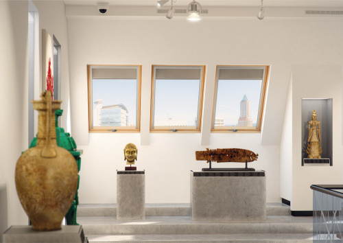 Окно мансардное дерево, лак ручка снизу Fakro FTP-V U3 ThermoPro Profi 78*118см фото 16