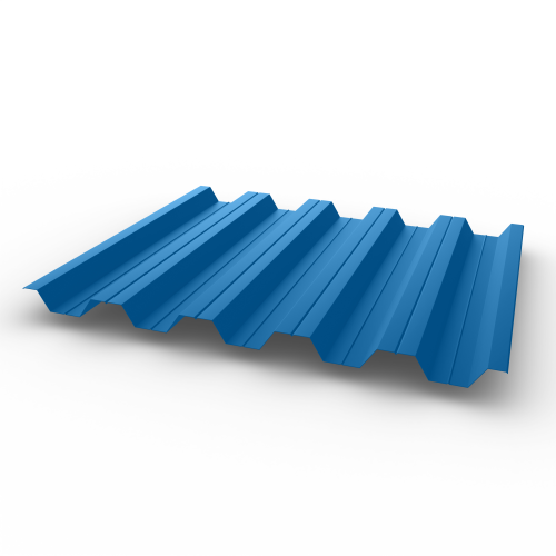 Профнастил НС35 - 0,8 -RAL 5012 оцинкованный, с полимерным покрытием (Полиэстер)