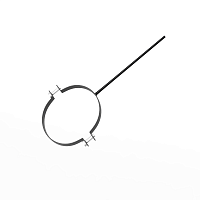 Крепление водосточный трубы сварное оцинкованное порошок ф180х10х250мм RAL 9005