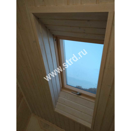 Окно мансардное дерево, лак ручка снизу Fakro FTS-V U4 Standart 78*118см фото 13