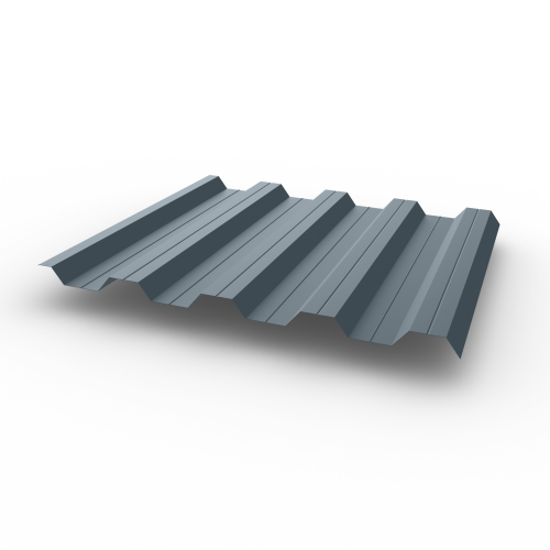 Профнастил НС44 (RAL 7000) 0,6х1047мм оцинкованный, с полимерным покрытием (Полиэстер)