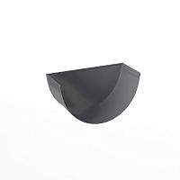 Заглушка желоба водосточного оцинкованная порошок ф120мм RAL 9022