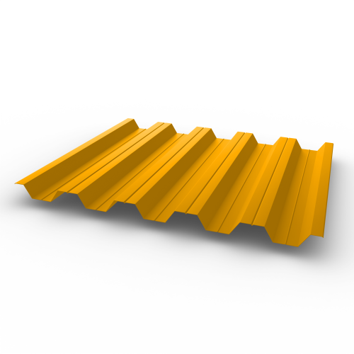 Профнастил НС35 - 0,7 - RAL 1028 оцинкованный, с полимерным покрытием (Полиэстер)