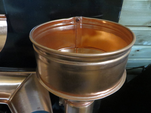 Воронка водосточная водосборная медная ф120х350мм