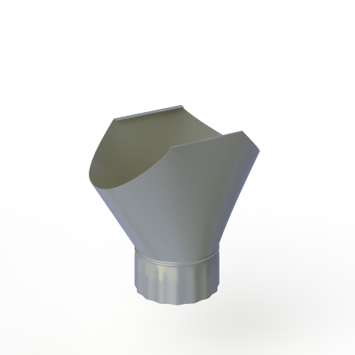 Воронка желоба оцинкованная накладная порошок ф180мм RAL 7045