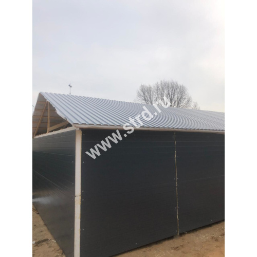 Стеновая трёхслойная сэндвич-панель гладкая 80мм 1000мм с видимым креплением пенополистирол Полиэстер Доборник фото 3