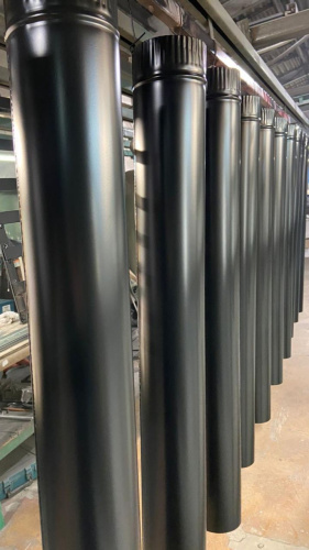 Труба водосточная оцинкованная порошок ф110х1250мм RAL 9011 Труба водосточная оцинкованная порошок ф110х1250мм RAL 9011