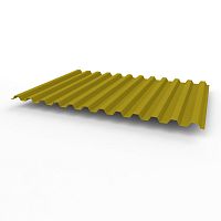 Профнастил оцинкованный с полимерным покрытием полиэстер С21 buildstor 0,7х1051мм RAL 1027 Карри жёлтый